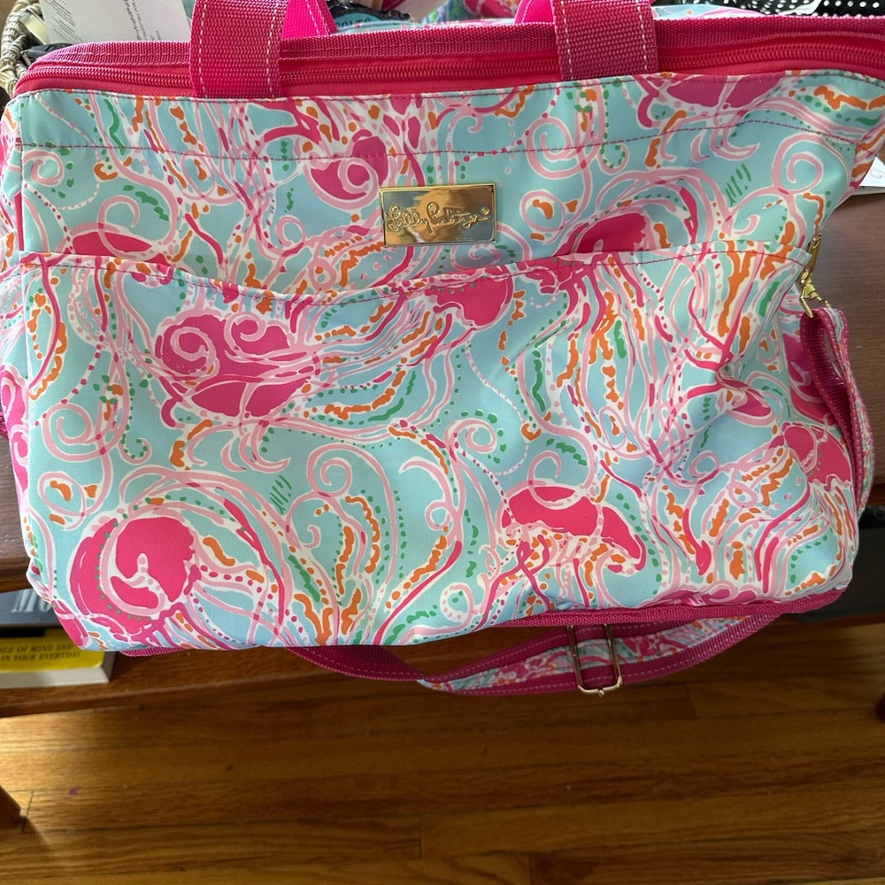 Lilly Pulitzer Vibrant Pink and Blue Tote
